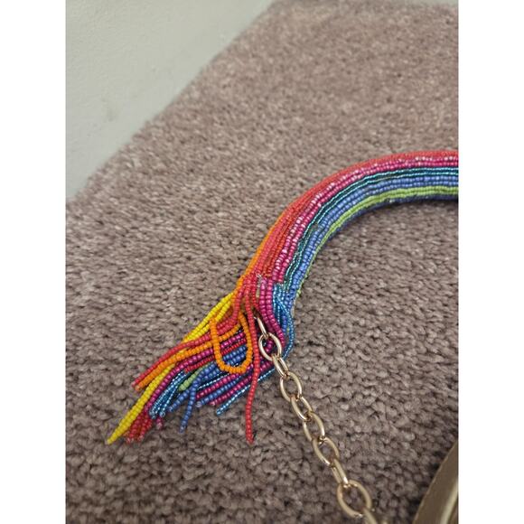 Mary Frances Sunshine & Rainbows Beaded Top Handle Bag NWT Handmade Evening Bag - Picture 4 of 11